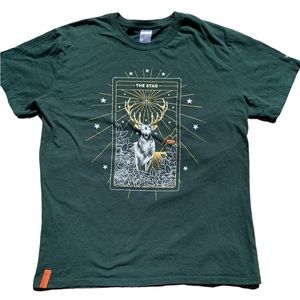 Jagermeister The Stag Short Sleeve Graphic T-Shirt Green Size X-Large